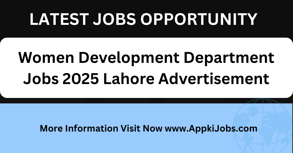Women Development Department Jobs 2025