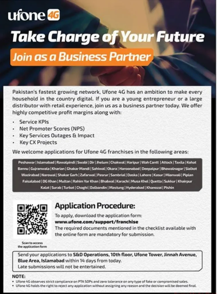 Ufone 4G Jobs 2025 to Join
