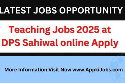 Teaching Jobs 2025 at DPS Sahiwal online Apply