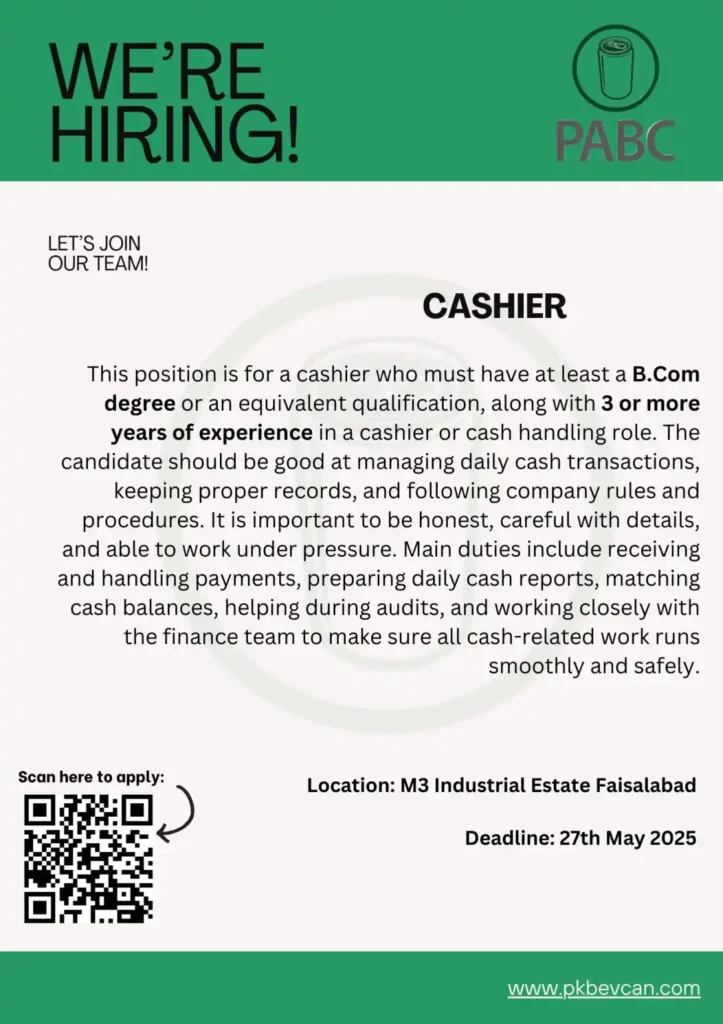 PABC Cashier Jobs 2025 Apply Online