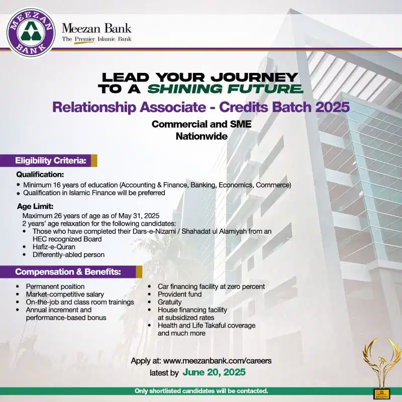 Meezan Bank Jobs 2025 Apply Online