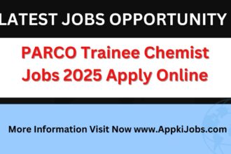 PARCO Trainee Chemist Jobs 2025