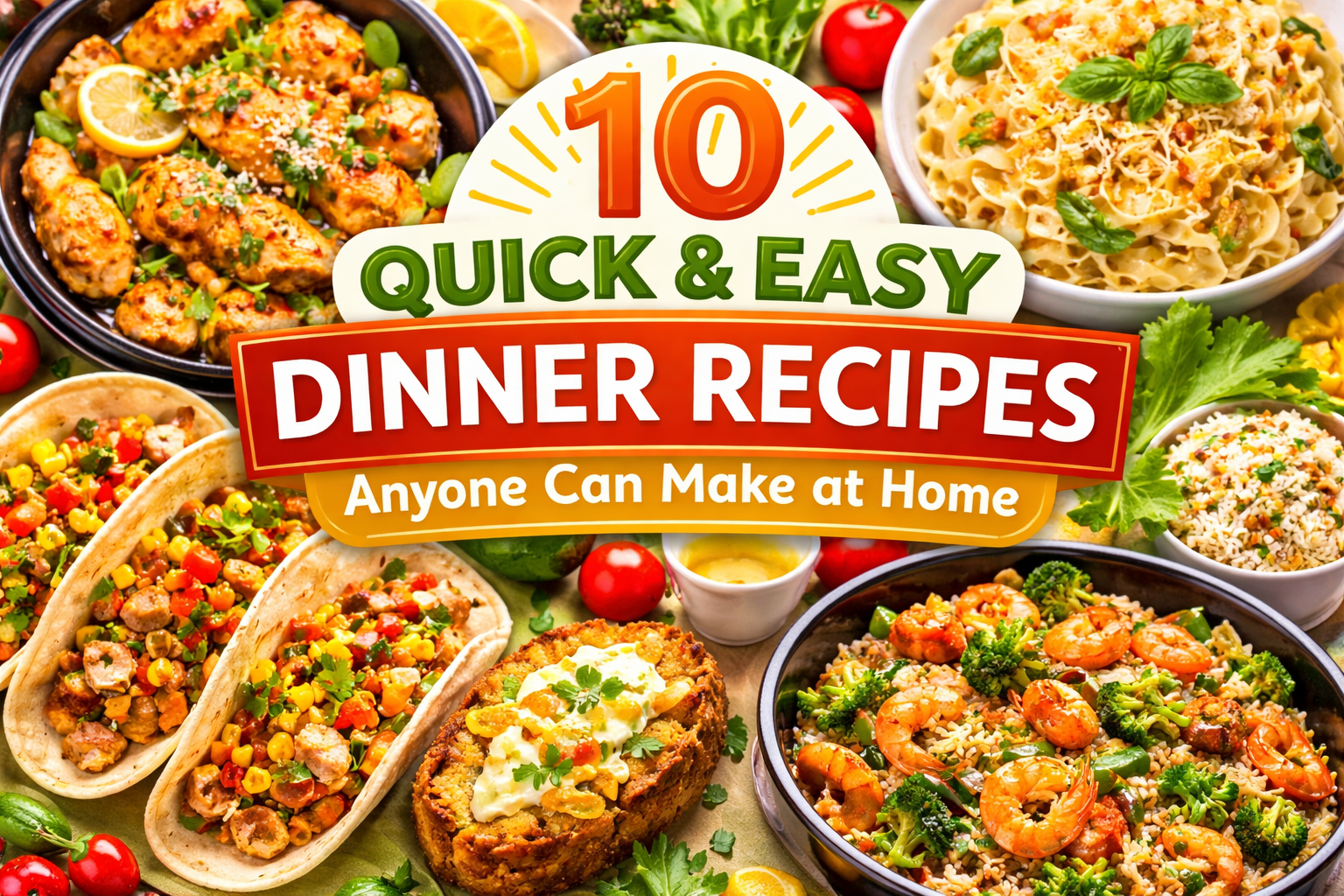 10 Quick & Easy Dinner Recipes Anyone Can Make at Home